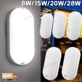 8W-28W LED Feuchtraumleuchte Wandlampe Außen Innen Wandleuchte Ovalleuchte DHL