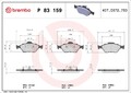 BREMBO Bremsbelagsatz, Scheibenbremse P 83 159 für TOYOTA