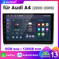 Android13 Autoradio 6+128GB GPS Navi LTE 4G CarPlay SWC Für Audi A4 S4 RS4 B6 B7