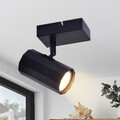 GBLY Deckenspots 1 Flammig Deckenleuchte Schwarz Deckenstrahler GU10 Schwenkbar