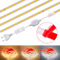 COB LED Streifen Stripe 230V Wasserdicht Selbstklebend Lichtband Lichterkette DE