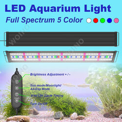 60 90 120cm LED Aquarium Beleuchtung 24/7Timer Aufsetzleuchte Vollspektrum Licht