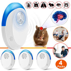4x Ultraschall Mückenschutz Schädlingsbekämpfer Elektrisch Ratten Pest Repeller