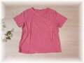 weiches Basic T- Shirt in Rosa-Rot Bio Baumwolle * Gr. 44 / 46