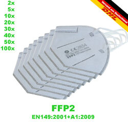 FFP2 oder Einwegmaske Atemschutz EN149:2001 mit integrierter Nasenklammer
