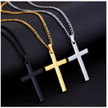 Edelstahl Halskette mit Kreuz Anhänger Jesus Kette Silber Gold Religiös Schmuck