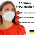 Exeta FFP2 Maske Mundschutz Schutzmaske 5-lagig Atemschutz CE zertifiziert 20x
