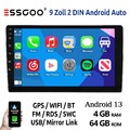 Android 13 Autoradio 9" 2 DIN 4+64G Wireless Carplay GPS Navi USB FM RDS BT SWC