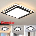 120W LED Deckenleuchte Dimmbar 3-Farbige Modern Deckenlampe Schlafzimmer Flur