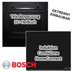 Herdset Bosch Backofen Schnellaufheizung mit Induktionskochfeld - autark, 60 cm