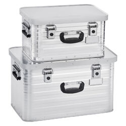 Alubox Enders Set 29 + 63 L TORONTO Alukiste abschließbar, Lagerbox AluminiumboxStabil, stapelbar, vielseitig nutzbar, Schloss optional