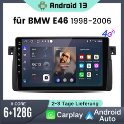 9" Android13 Autoradio Für BMW 3er E46 1998-2006 GPS Navi WIFI SWC DAB BT 6+128G
