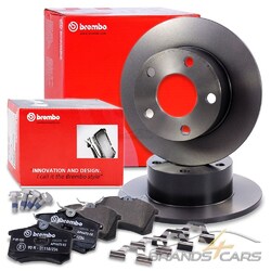 BREMBO COATED BREMSSCHEIBEN Ø245 VOLL+ BELÄGE HINTEN FÜR VW PASSAT 3B BJ 00-05### NUR FÜR  1.6-2.5  MOTOREN PASSEND ###
