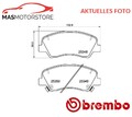SATZ BREMSBELÄGE BREMSKLÖTZE VORNE BREMBO P 30 122 P FÜR HYUNDAI I20 II,BAYON