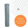 Volierendraht 4-Eck Maschendraht 1,0 x 25m 16x16 mm Gartenzaun Zaun verzinkt