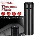 500ML Edelstahl Thermosflasche Thermobecher Isolierflasche mit LED Anzeige Reise