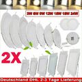 2x LED Panel Einbaustrahler Deckenleuchte Einbau Leuchte eckig rund ultraslim