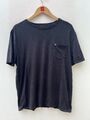 T-Shirt Tommy Hilfiger Baumwolle schwarz T-Shirt Brust Tasche einfaches Logo - Größe L Large