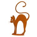 Tierfigur Metall - Elegantes Kätzchen 2 - Katzenfigur Edelrost Rost Deko Katze