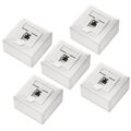 5x Netzwerkdose CAT6a Datendose 1x RJ45 Netzwerk LAN DSL Dose Aufputz Unterputz