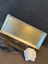 Deko Tablett  Schale  Shabby Chic  Schmuck, Präsentation, Kerzen, Ablage  silber