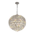 Visconte Maine Deckenpendelleuchte Kristalloptik 9 Leuchten - Chrom poliert         