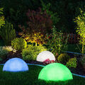 3er Set Solarleuchte Gartenlampe Außen Dekoration LED Solar Halbkugel Kugellampe