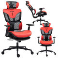Bürostuhl - Gaming Stuhl  Schreibtischstuhl mit Nacken- und Lordosenstütze Stuhl