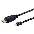 Adapterkabel Mini Displayport mDP MiniDP zu Displayport DP 1.2 4K schwarz 1m 2m