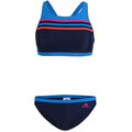 adidas Damen Infinitex Bikini 3-Streifen Zweiteiler X-Rücken blau-orange-pink