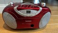 Lenco Radio/ CD und Kassettenrekorder in Rot