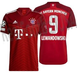 Adidas R. Lewandowski FC Bayern München UEFA Champions Liga Heim Trikot 2021/22