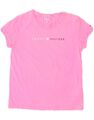 Tommy hilfiger grafisches T-Shirt Mädchen Top 11-12 Jahre rosa Baumwolle AH11