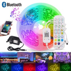 12V RGB LED Stripe Streifen 5050 5-30M Leiste Band WIFI Bluetooth+APP Controller