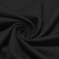 Stoff Baumwolle Single Jersey angeraut schwarz Sweatshirt weich dehnbar