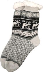 Herren Hüttensocken Kuschelsocken Anti Rutsch Socke Winter-Socken Strick Fleece 