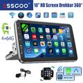 10 Zoll Carplay 1DIN Android 14 Autoradio GPS Navi BT Drehbarer Bildschirm 4+64G