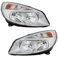 Scheinwerfer Set für Renault Scenic 2 JM 2003-2006 Halogen Streuscheibe H7 H1