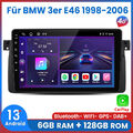 6+128GB Carplay Android13.0 Autoradio GPS NAVI BT DAB+ Für BMW 3er E46 1998-2006