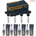 4x DENCKERMANN Zündspule + BERU Zündkerze für Hyundai i30 FD 1.4 KIA Venga YN