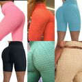 Damen Push Up Leggings kurze Yoga Sport hose Übergröße Hot Pants Big Size Shorts