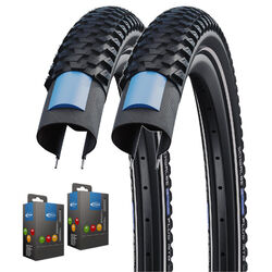 2 x Schwalbe Marathon Plus MTB Reifen + Schlauch im Set - 2025 - Pannenschutz