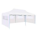 vidaXL Pavillon 3x6m Partyzelt Gartenzelt Faltpavillon Pop-Up Camping Zelt Weiß