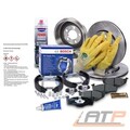 2x BREMSSCHEIBE + BELÄGE VORNE + TROMMELN +BOSCH SUPERPRO HINTEN FÜR VW FOX POLO