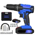 Akkuschrauber 21V Akku-Bohrschrauber Bohrmaschine LED Koffer mit 2x Akku Set