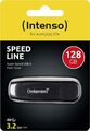 Intenso USB Stick 128GB Speicherstick Speed Line schwarz USB 3.2