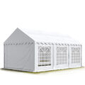 4x6 m Partyzelt Pavillon Zelt Gartenzelt Festzelt mit PVC Plane weiß
