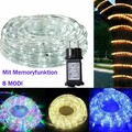 10/30M LED-Lichtschlauch Lichterschlauch IP65 Garten Außen Party Hochzeit Dekor