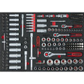 KS TOOLS 1/4"+3/8"+1/2" Steckschlüssel-Satz, in 1/1 SCS Systemeinlage Wagen