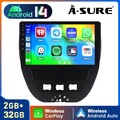 Für Peugeot 107 Citroen C1 Toyota Aygo Autoradio Android 14 Carplay GPS 10" 32G